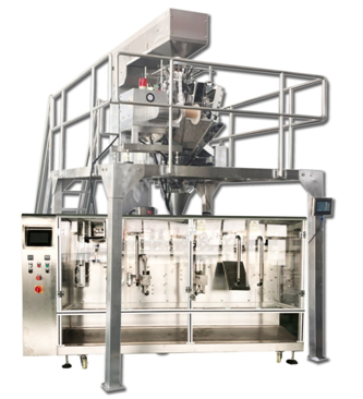 Roasted Coffee Beans Packaging Machine with multi heads weigher for premade pouch 烤咖啡豆包装机与多头秤为预制袋