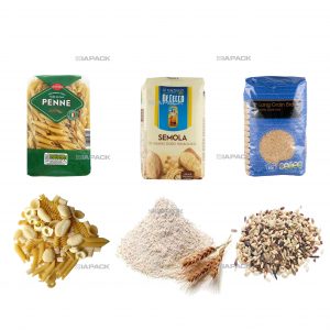 粮食自动平底袋成型灌装贴标包装